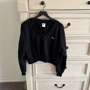 Nike Black V-Neck Sweatshirt